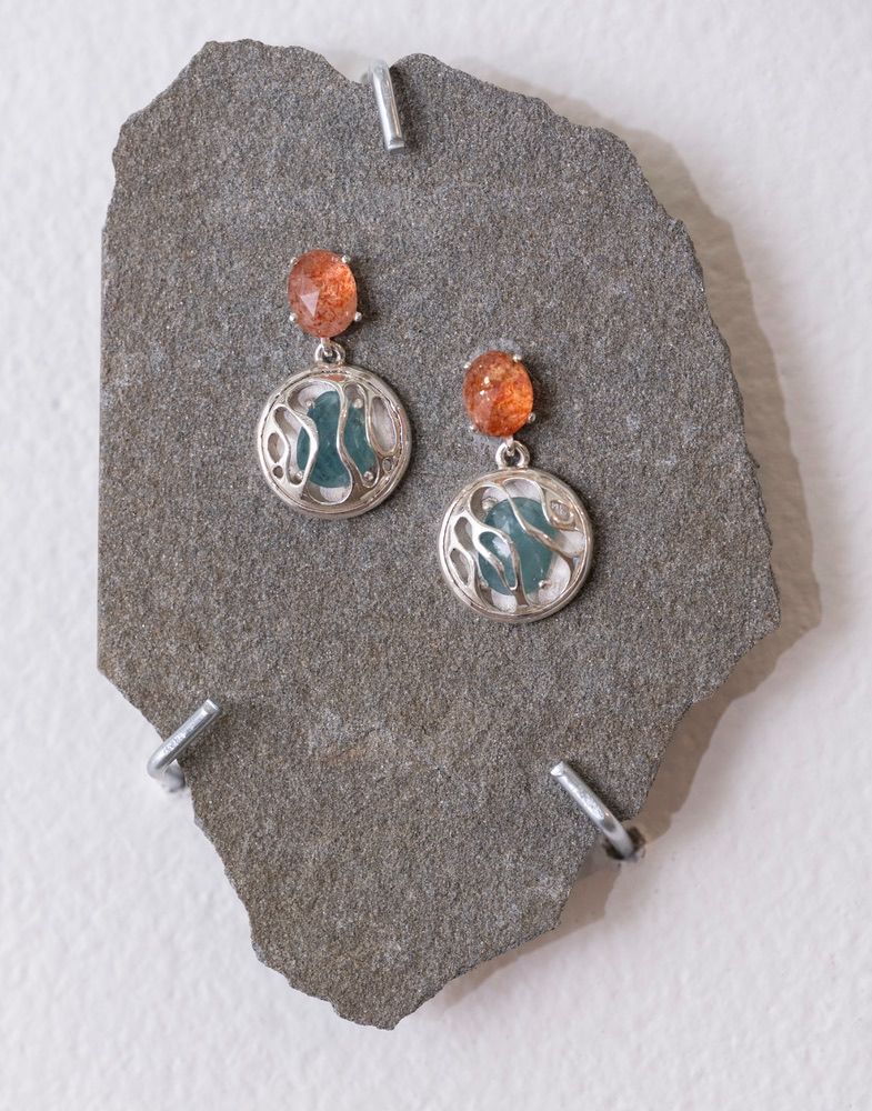 Sunstone Drop Earrings