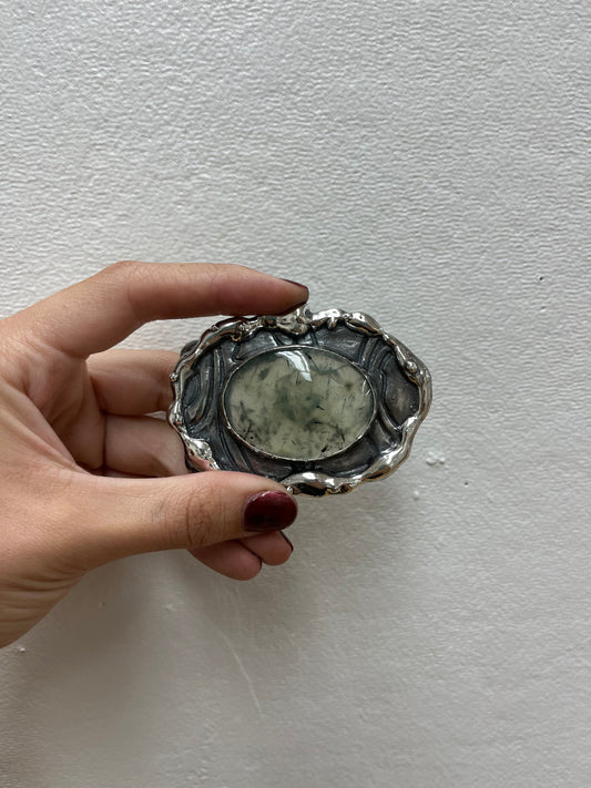 Prehnite Belt Buckle