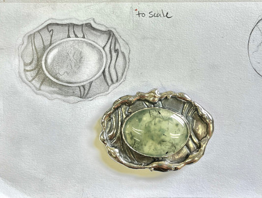 Prehnite Belt Buckle