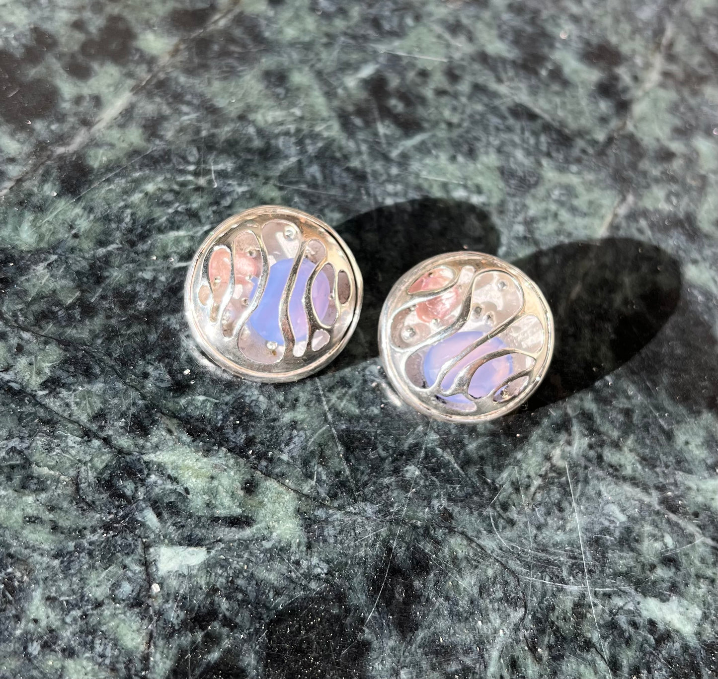 Chalcedony Studs